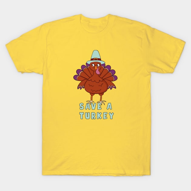 Funny Thanksgiving Turkey Eat Tacos Mexican Thanksgiving T-Shirt by Selva_design14